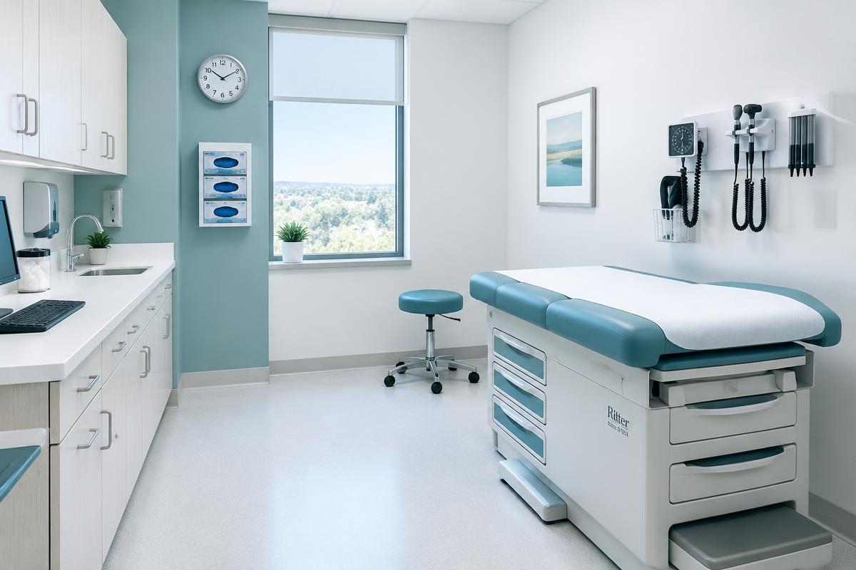 Spotless medical examination room
